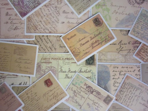 Washi postcard stickers - postcard, for