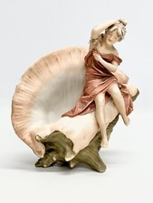 Royal Dux Girl Sitting on