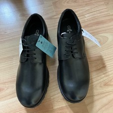 M&S Boys School Leather Shoes Black Size 7  UK
