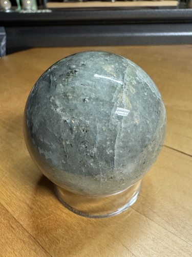 7579 labradorite sphere - labradorite, with