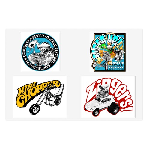 Rat fink style sticker - sticker, sheets