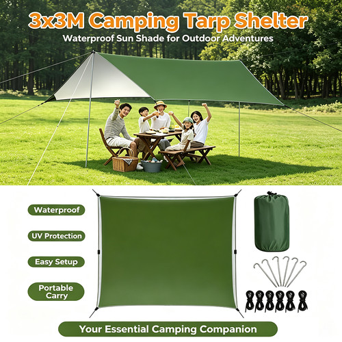 3x3 camping tent - 3x3, m