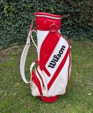 Vintage Red / White Wilson Tour Golf Bag