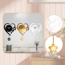 Wall Clock Silent Heart Shaped