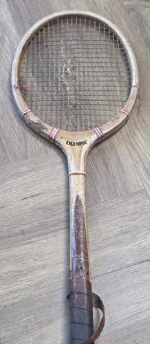 Vintage wooden tennis racquet - vintage,
