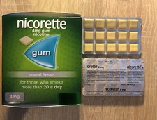 Nicorette Original 4mg (Trial Pack 30 Gums) Nicotine Chewing Gum - Exp. 12/25