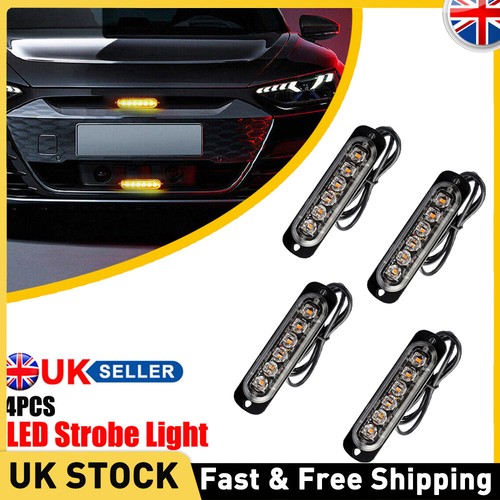 12v 24v led amber strobe - 4x,
