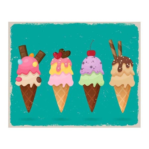 Retro dairy fresh ice - ice, cream