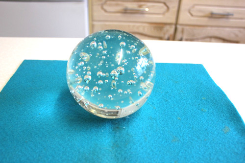 Dia clear glass ball - 4",