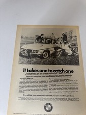 Original 1973 BMW E3 ‘ New Six ‘ 3.0Si Police R75/5 Magazine Advert Poster Retro