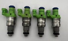 SAAB TURBO PETROL FUEL INJECTORS x4 SIEMENS DEKA 12790827 RECONDITIONED GREEN 