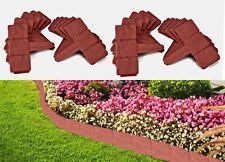 20 PACK MESHING GARDEN EDGING TERRACOTTA STONE EFFECT PLASTIC LAWN PLANT BORDER