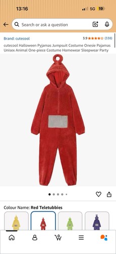 Teletubbie costume large new - large,