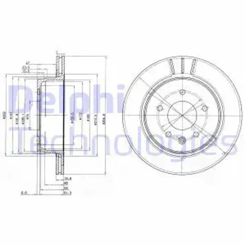 Brake disc vented - disc, bg3542