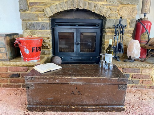 Old antique pine chest - pine,
