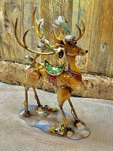 Christmas reindeer metal - christmas,