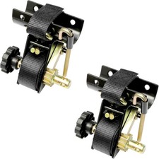 Ladder Rack Ratchet Straps w/ Double J-Hook 1.5" x 7.5' For 2" Round Tube Mount