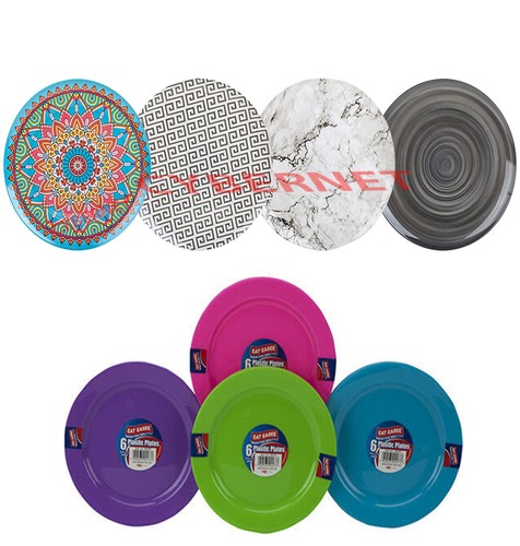 6 plastic plates - 6,