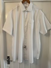 SEIDENSTICKER MENS WHITE COMFORT FIT WHITE SHORT SLEEVED SHIRT UK SIZE 3XL NEW