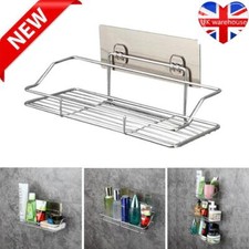 Stainless Steel Non Rust Bathroom Shower Storage Shelf Suction Basket Tidy Caddy
