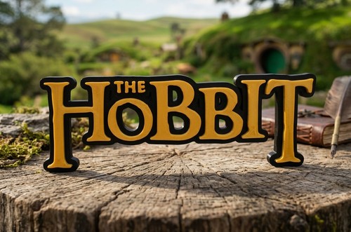 The hobbit logo sign - hobbit, 3d