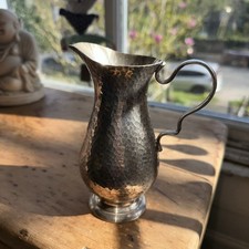 Vintage White Hammered Metal