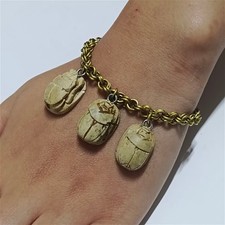 Handmade Brass Scarab Bracelet