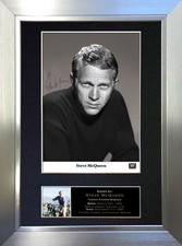 #336 STEVE MCQUEEN Great Escape Mounted Signed Photo Repro Autograph Print A4