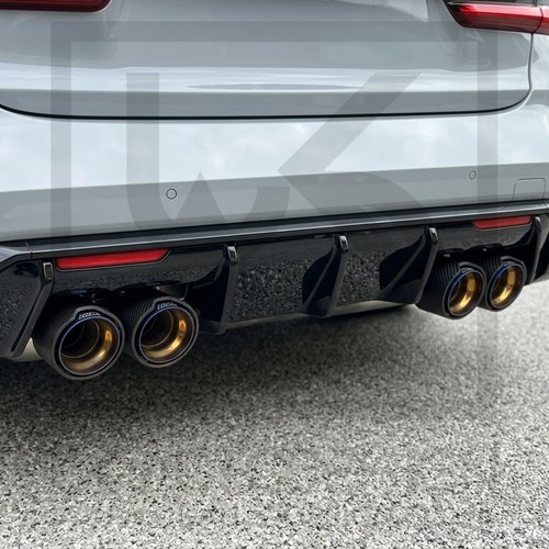 Blue carbon exhaust tips - exhaust,