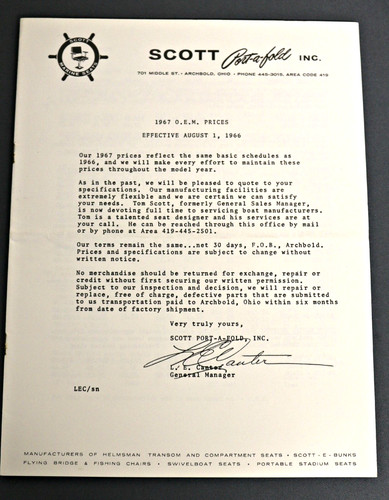 Scott portafold inc 1967 oem - inc.,