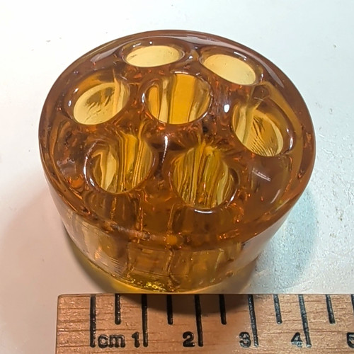 Amber glass vase flower - glass,
