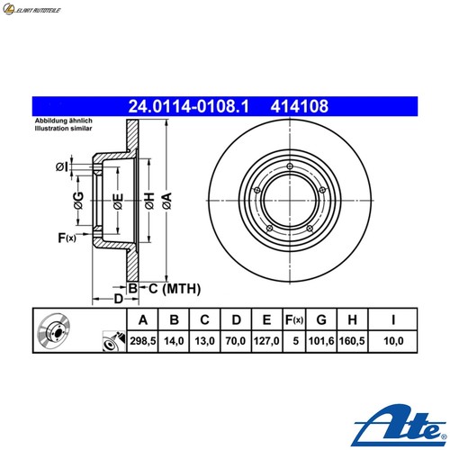 Brake discs 0114 0108 - 2x,