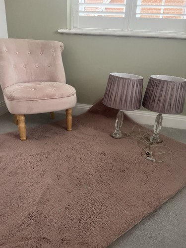 Pink set fur rug occasional - pink,