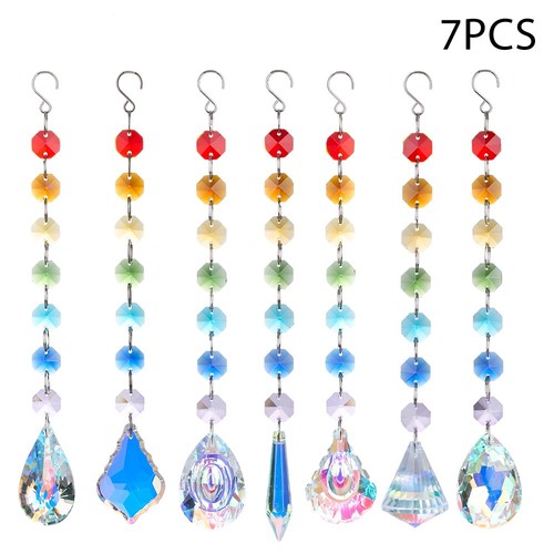 7pcs set colorful crystal - 7pcs,
