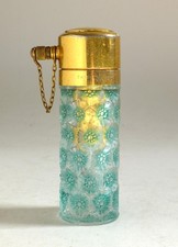 Rene Lalique Sussfield-2 Green Atomizer Perfume Bottle. France 1920's Antique