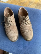 Barbour Beige Suede Leather