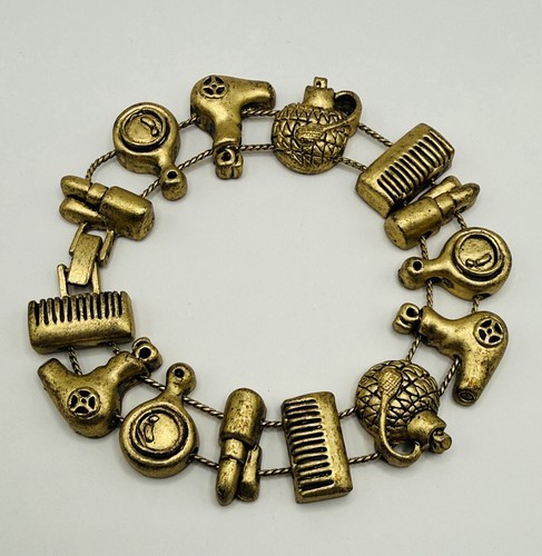Vintage gold tone hairdresser - vintage,