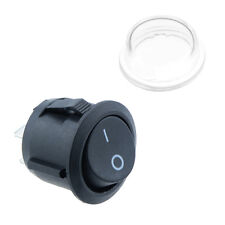 Waterproof On/Off Round Circular Rocker Switch + Cover Car Dash Boat 12V