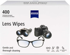 ZEISS Pre-Moistened Lens Cleaning Wipes, 400 Count 2 x boxes of 200 total 400