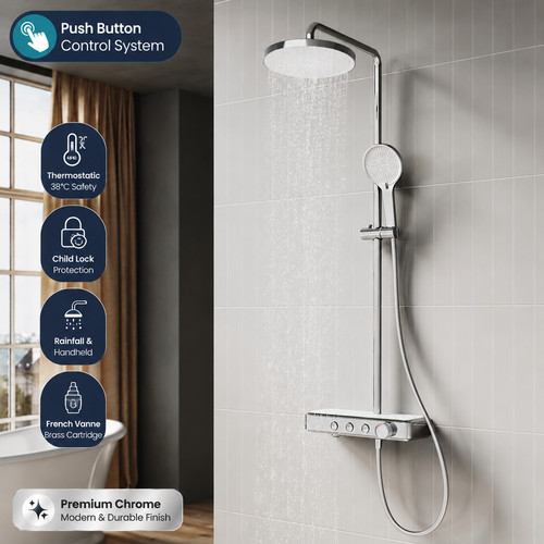 Push button thermostatic - push,
