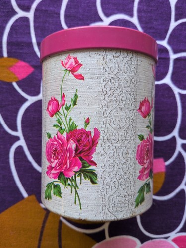 Vintage 70s storage tin with - storage,