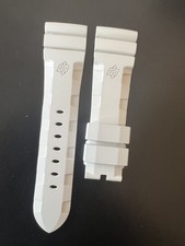 Genuine Officine Panerai Accordion White Rubber Strap 26/22mm XL Length