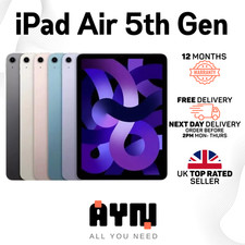 Apple iPad Air 5th Gen 10.9" 64GB 256GB WiFi 5G Unlocked Excellent Condition A++