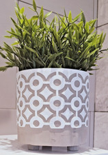 Concrete flower pot - concrete,
