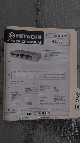 Hitachi service manual - hitachi, ha-22