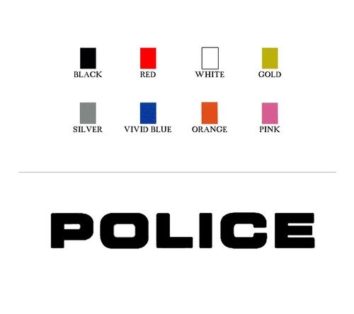 Police vinyl sticker for - 2, x