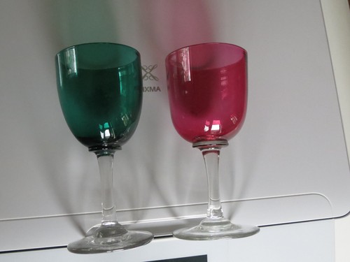 Two vintage art - two, glasses