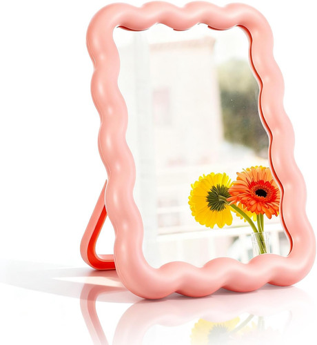 Wave shaped pink mirror for - pink,