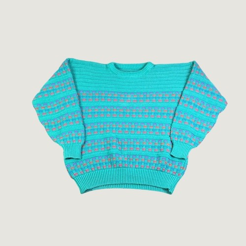 Vintage teal chunky knit - chunky,