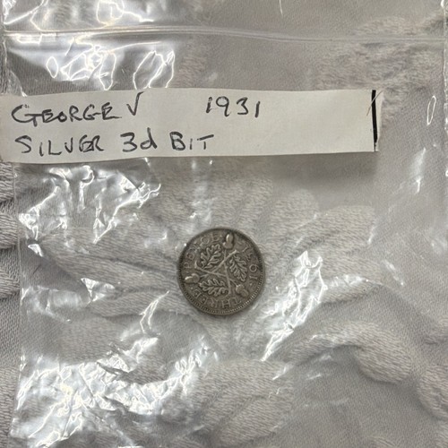 George 1931 three pence - v,